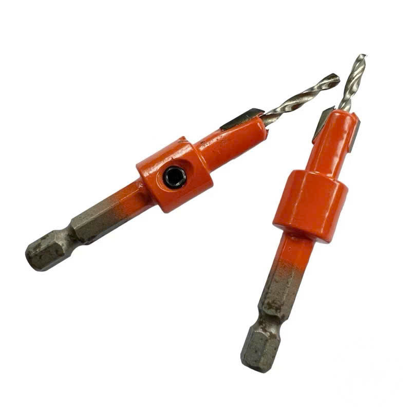 Mũi khoan mồi âm vít gỗ 2 tầng 3mm 4mm chân lục giác, Mũi khoan âm vít chất liệu hợp kim cao cấp