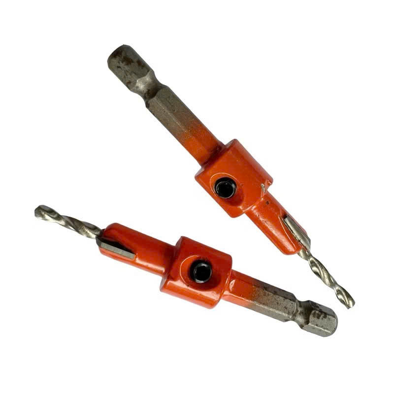 Mũi khoan mồi âm vít gỗ 2 tầng 3mm 4mm chân lục giác, Mũi khoan âm vít chất liệu hợp kim cao cấp