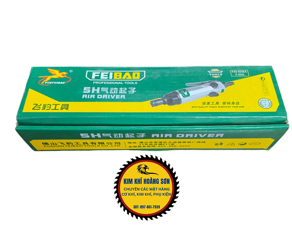 Súng bắn vít hơi 2 búa đảo chiều FEIBAO F-5HA, máy bắn vít cầm tay dùng cho máy nén khí chuyên dụng