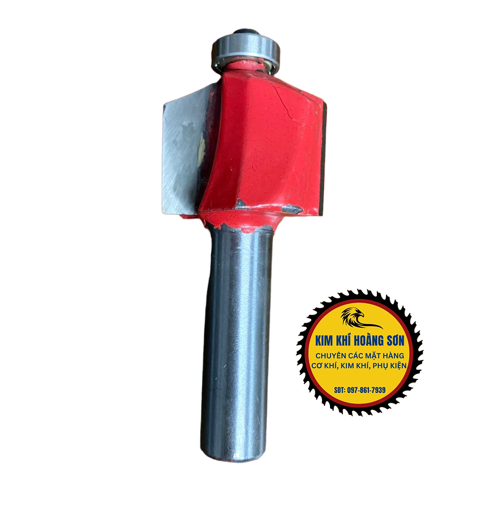 Mũi phay gỗ hèm cửa 25mm có bi cốt 12.7mm, Mũi soi gỗ Router hèm vuông, hèm lệch cao cấp chịu nhiệt tốt