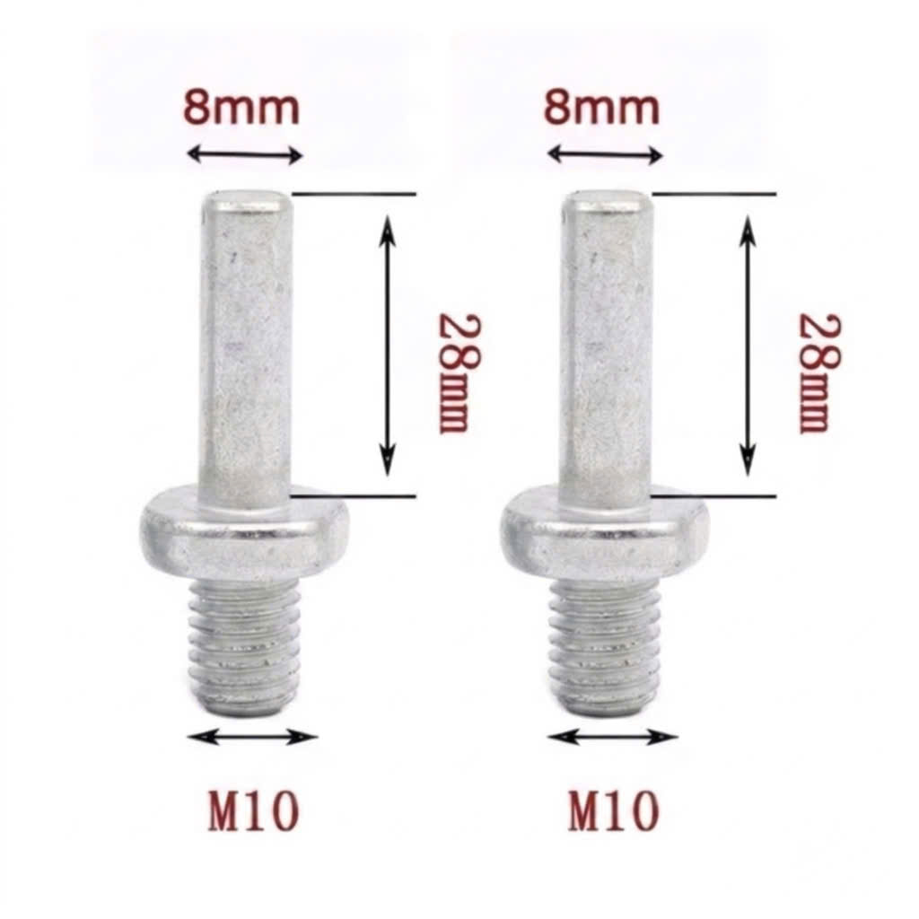 Đầu chuyển máy khoan thành máy cắt mài ti gắn đĩa chà nhám chuôi tròn 8mm, lục giác 6.3mm M10 - M14