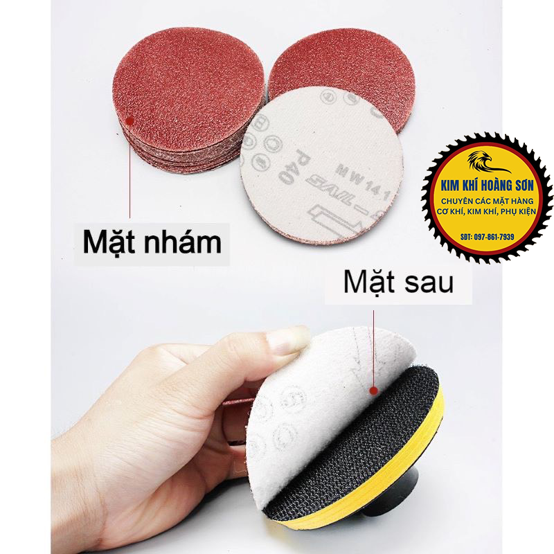 Combo 10 tấm giấy nhám tròn tự dính đường kính 125mm, độ nhám P40-P320, Giấy ráp tròn đánh bóng gỗ, sắt, kim loại