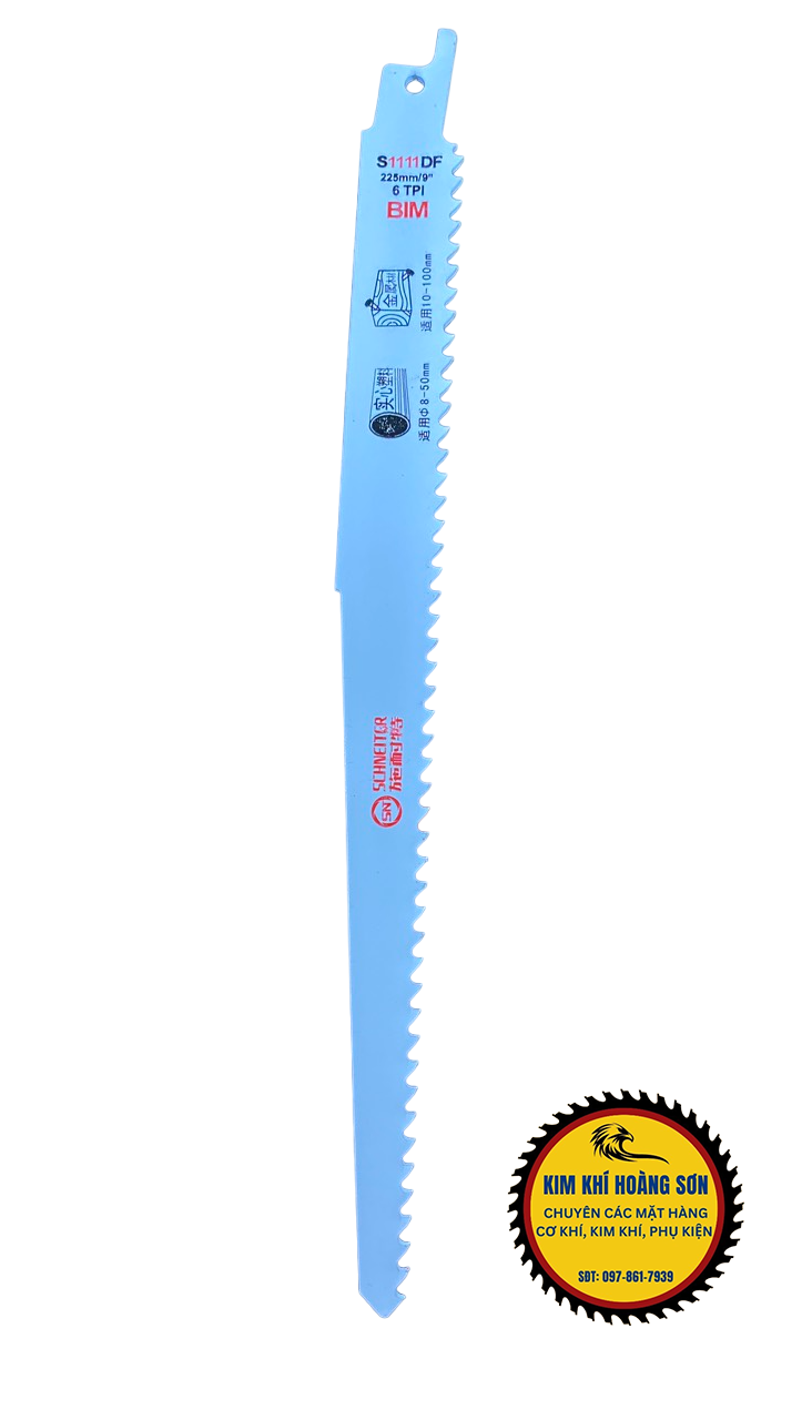 Bộ 2 Lưỡi Cưa Kiếm Cắt Gỗ Chuôi Cắm S1111DF Dài 225mm/9" SCHNEITER Cưa Gỗ Có Đinh, Ống Nhựa PVC Sắc Bén