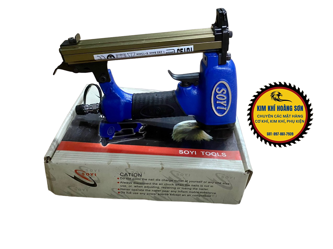 Súng bắn ghim gỗ chữ U SOYI 1013J bằng hơi chuyên dụng, Súng bắn đinh chữ U chuyên dùng lắp ráp, bắn yên xe máy