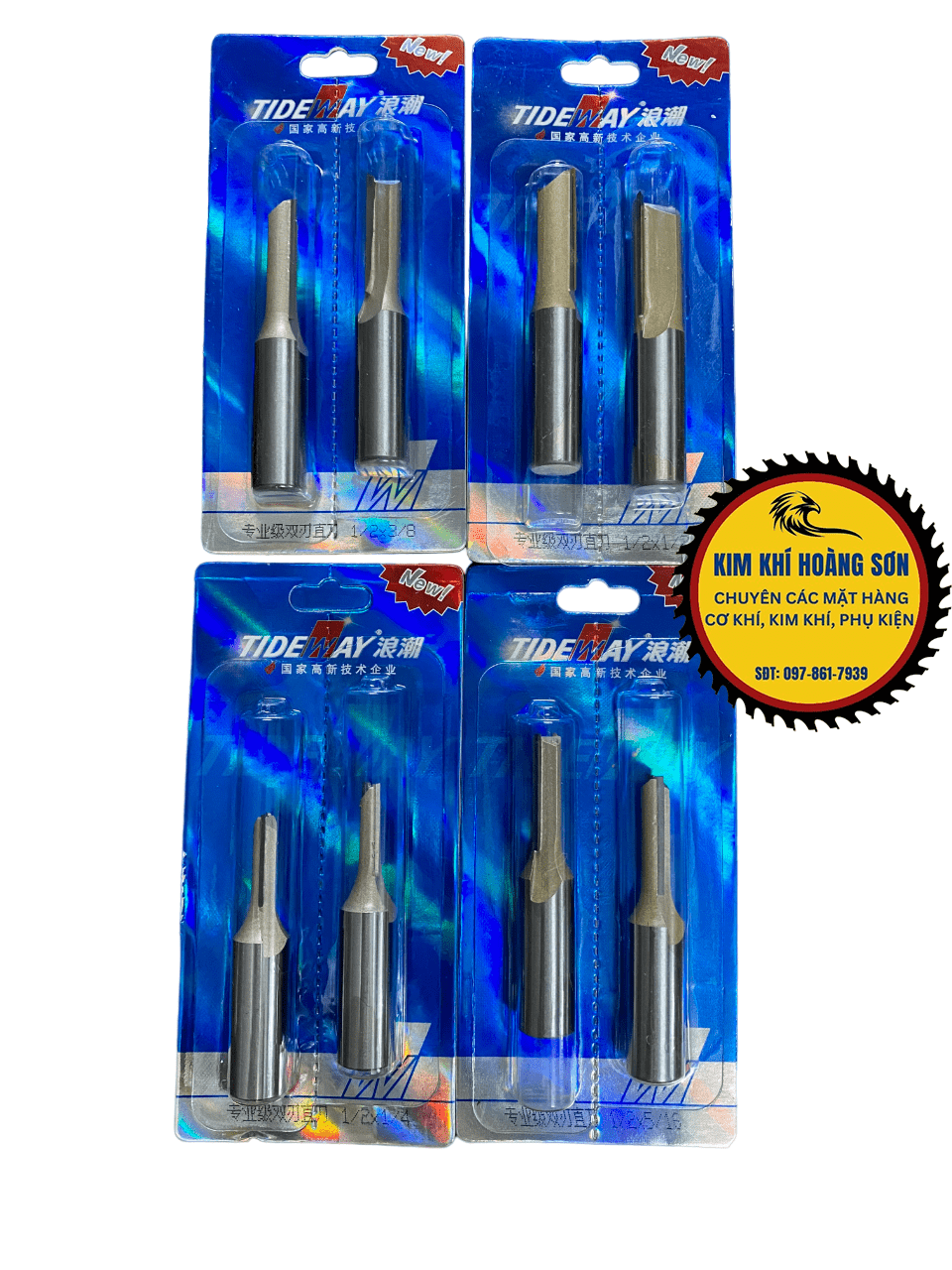 Mũi soi gỗ thẳng CNC lấy nền, Mũi phay gỗ TIDEWAY cốt to 12.7mm sử dụng cho máy phay, máy cắt CNC