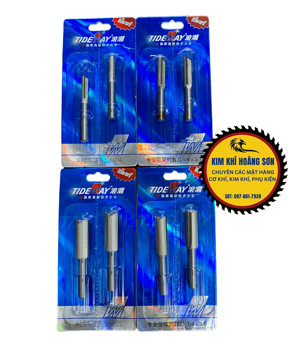 Mũi soi gỗ thẳng CNC lấy nền, Mũi phay gỗ TIDEWAY cốt bé 6.3mm sử dụng cho máy phay, máy cắt CNC