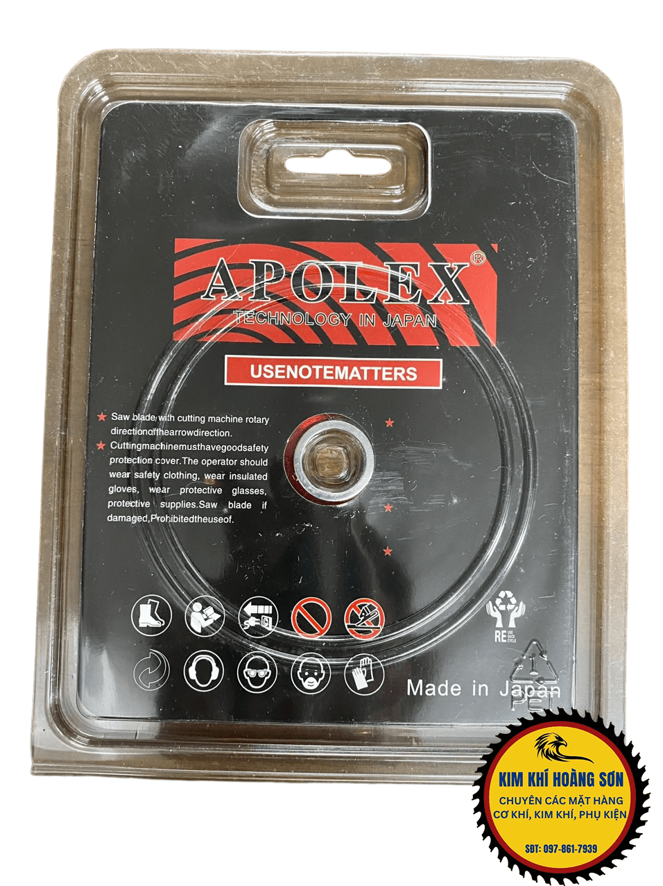 Lưỡi cắt gạch men sứ, kính cao cấp Apolex 105mm, Lưỡi cắt đa năng cao cấp, chịu nhiệt, mài mòn tốt chuyên dụng cắt đa marble