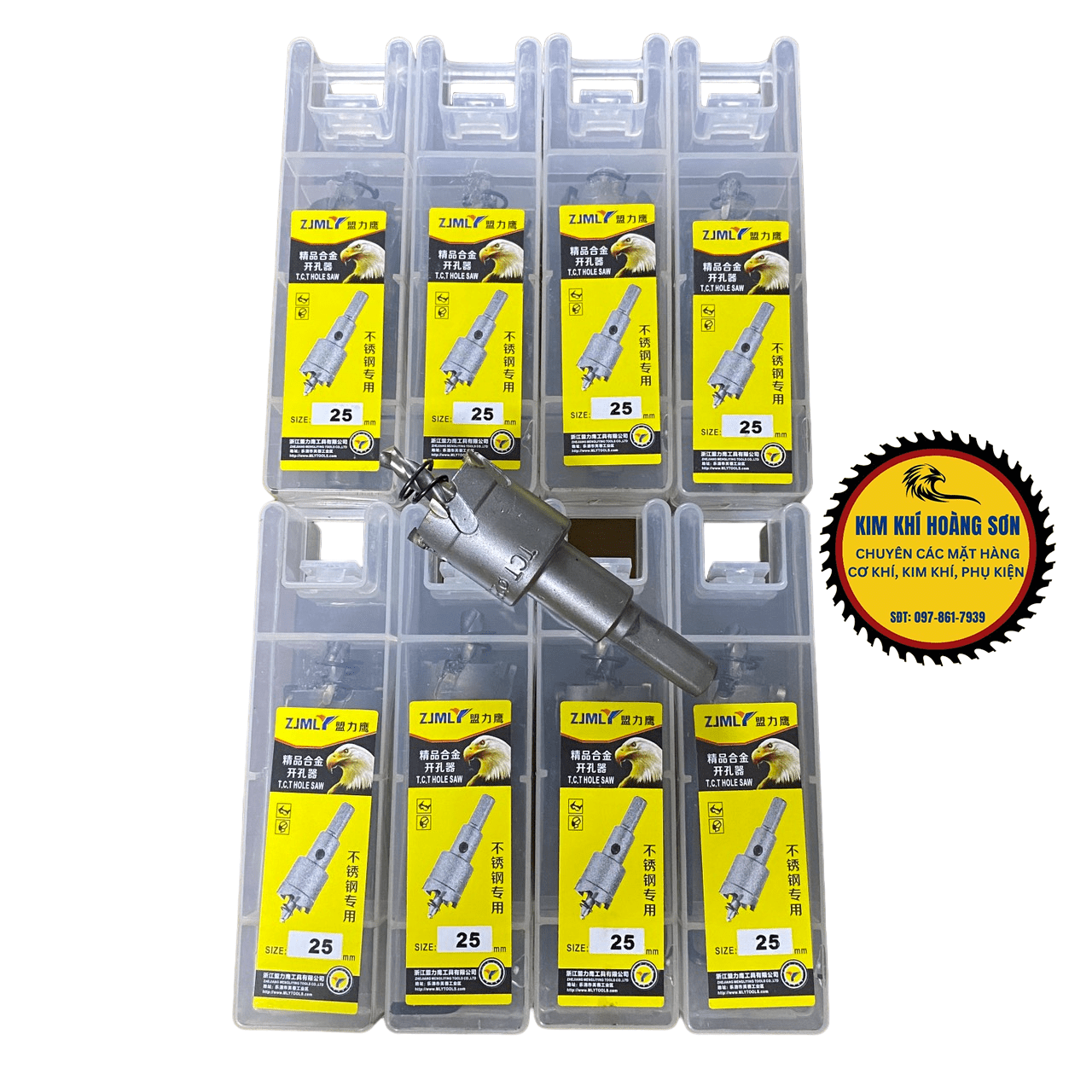 Mũi khoan khoét sắt lỗ tròn đầu hợp kim TCT ZJMLY đường kính từ 15mm - 100mm chịu nhiệt tốt