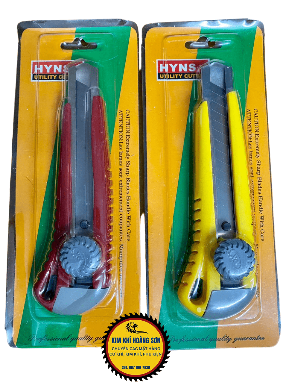Dao rọc giấy to HYNS lưỡi dao 18mm, Dao trổ giấy cắt rạch đa năng theo không gỉ, độ cứng cao sử dụng trên nhiều vật liệu