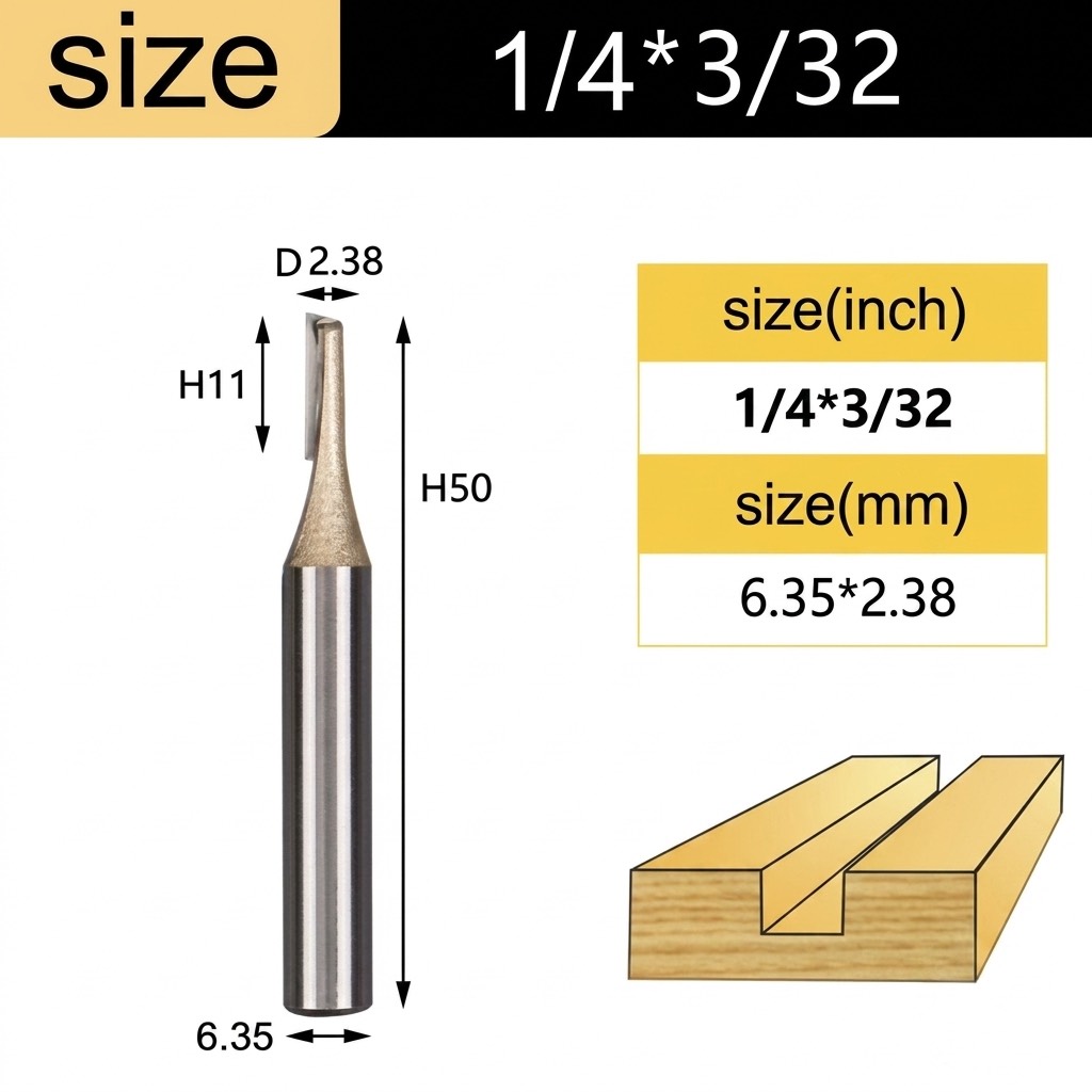 Mũi soi gỗ thẳng CNC lấy nền, Mũi phay gỗ TIDEWAY cốt 6.3mm và 12.7mm sử dụng cho máy phay, máy cắt CNC