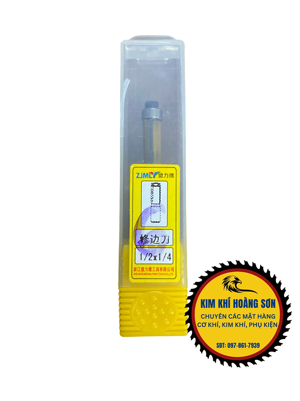 Mũi phay gỗ thẳng có bi mũi soi lấy nền ZJMLY cốt 6.3mm + 12.7mm, kích thước mũi phay 6-12mm độ chính xác cao