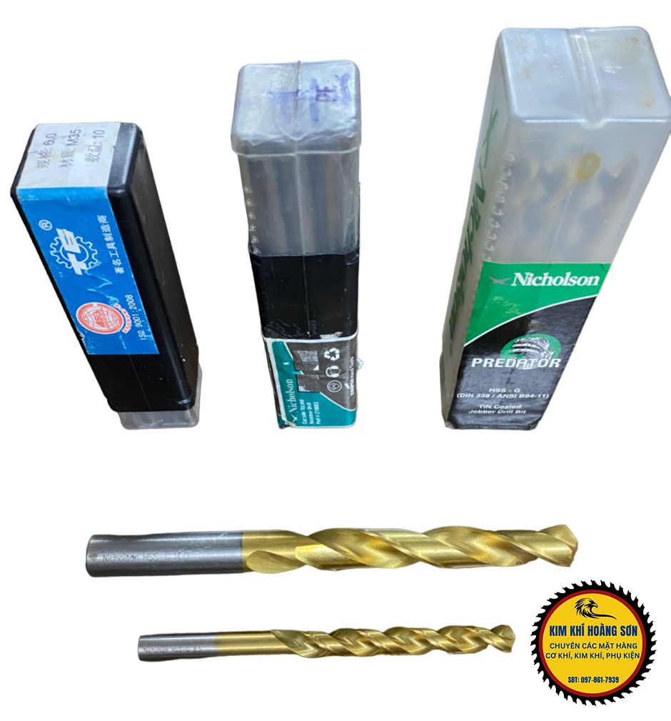 Mũi khoan inox xịn, khoan sắt, gỗ thép HSS đường kính từ 1mm đến 7.5mm hàng cao cấp chính hãng