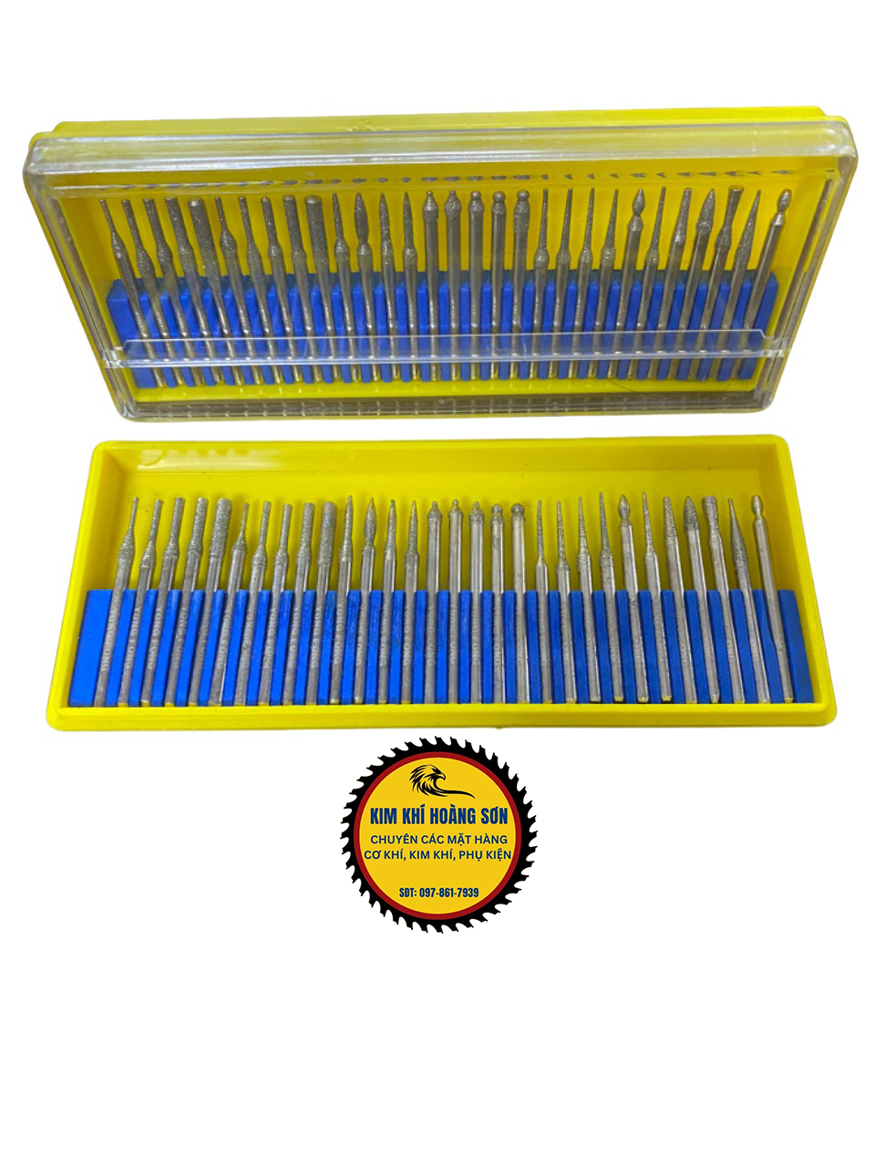 Bộ 30 Mũi Mài Điêu Khắc YONG FONG Cán 3mm, Mũi Mài Khắc Đầu Phủ Kim Cương Dùng Cho Máy Mini Cầm Tay