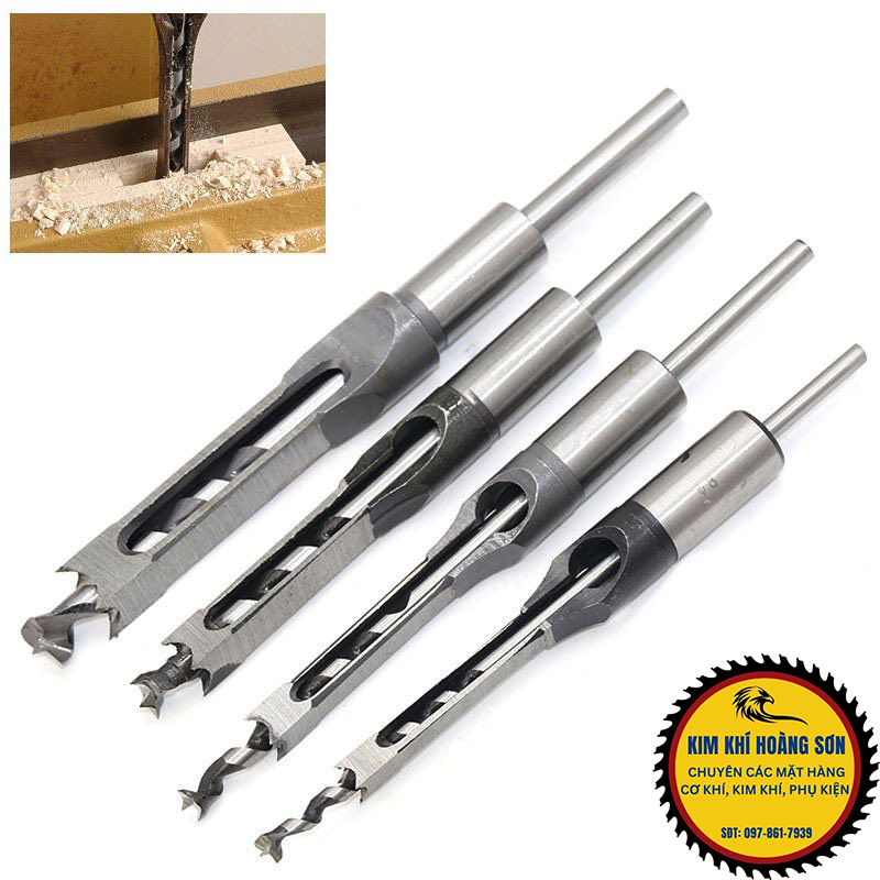 Mũi đục mộng vuông hộp đỏ đường kính từ 6mm - 25mm Hàng chính hãng nhập khẩu Đài Loan