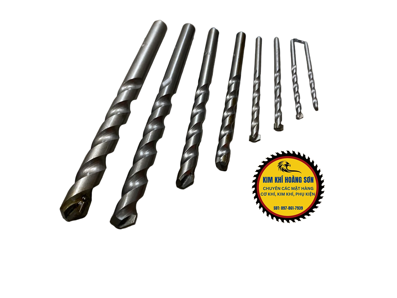 Mũi khoan bê tông 2 cạnh kích thước 3 - 14mm, Mũi khoan tường 2 chấu Mỹ Nicholson chuôi trụ phủ Titanium chịu lực tốt