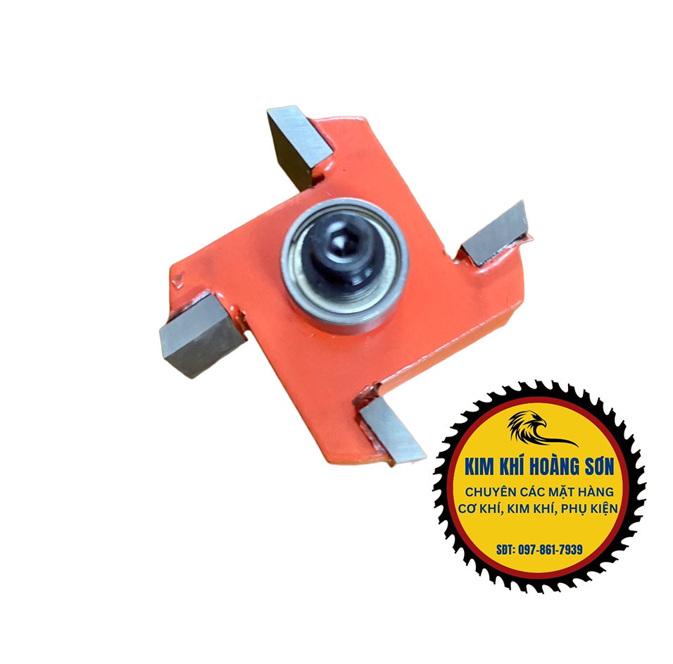 Mũi phay gỗ, Mũi soi cuốc 4 cánh có bi cao cấp chân to 12.7mm, hợp kim siêu bền, chịu nhiệt tốt