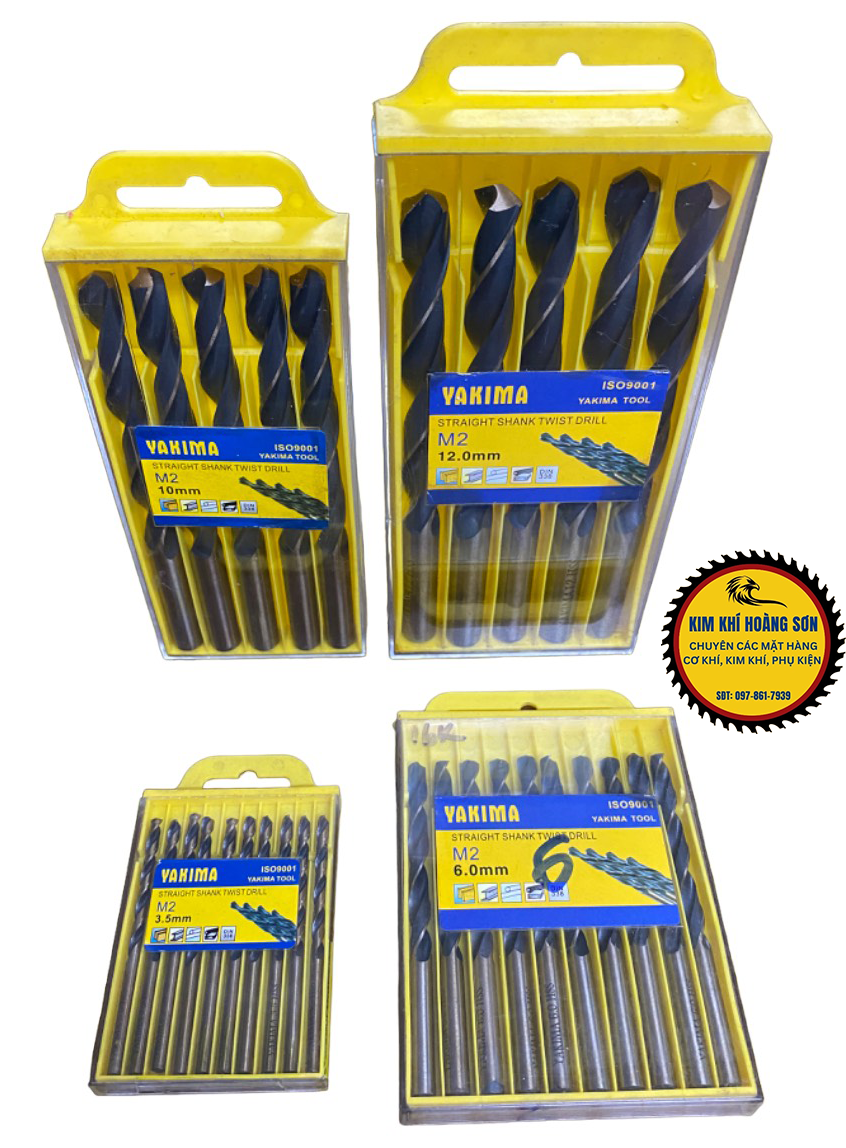 Mũi khoan inox mỏng YAKIMA mũi khoan sắt gỗ thép HSS đường kính từ 2mm đến 7.5mm, inox dày cần khoan mồi