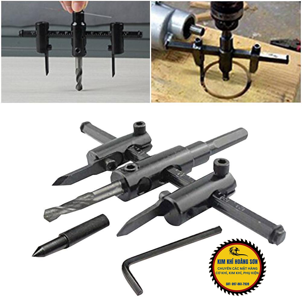 Mũi khoét lỗ tròn thạch cao, khoan khoét gỗ điều chỉnh linh hoạt chất liệu thép hợp kim độ bền cao