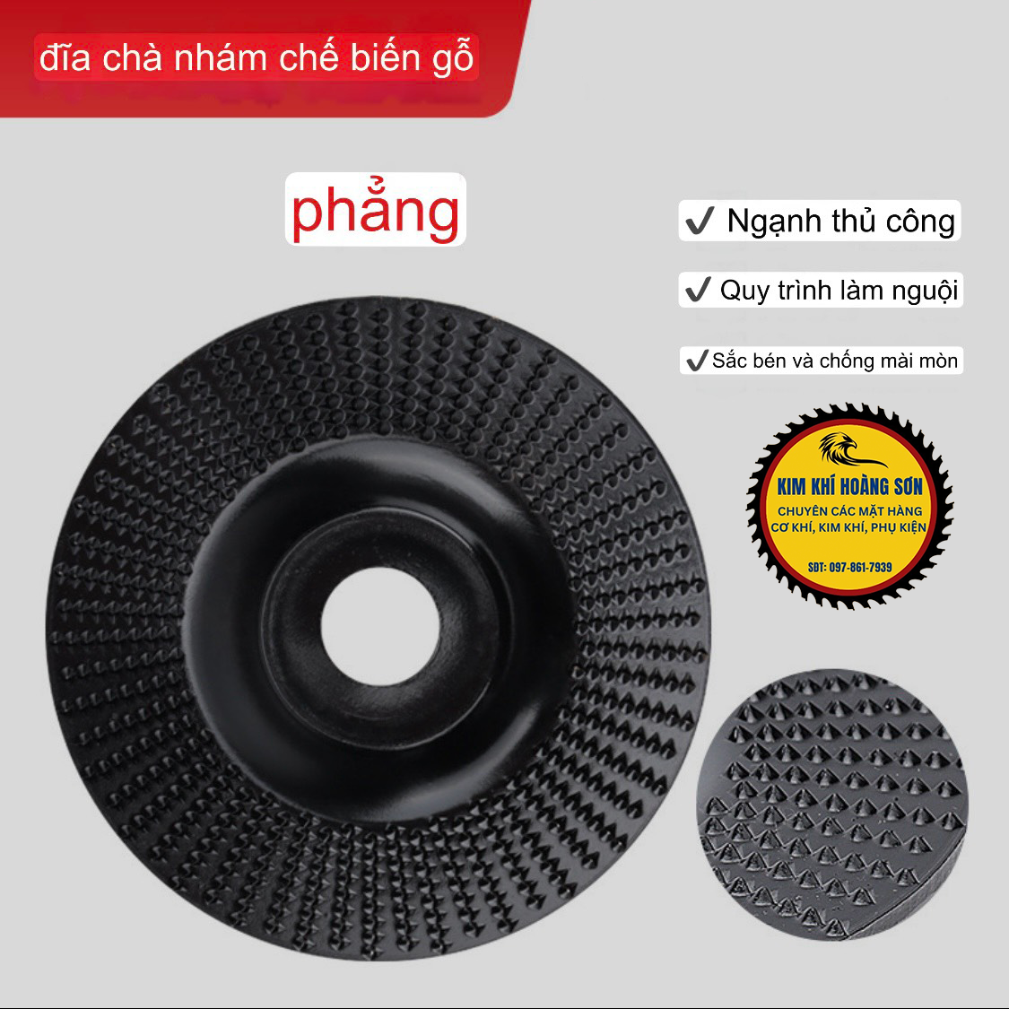 Đĩa mài gỗ đa năng, Lưỡi chà nhám gỗ đường kính 100mm lỗ trục 16mm chất liệu hợp kim cao cấp
