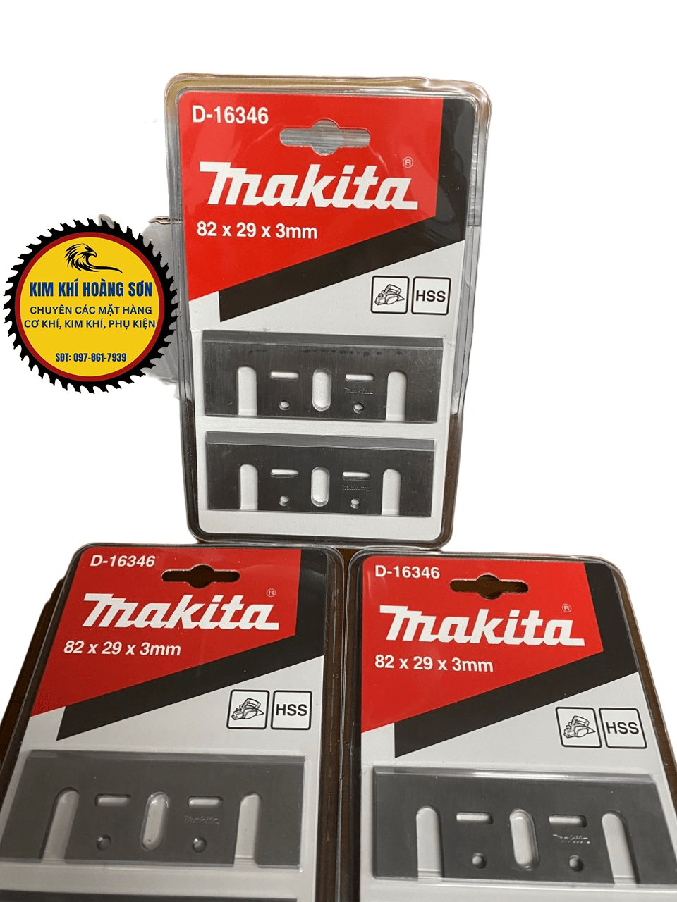 Lưỡi bào máy MAKITA D-16346 vỉ 2 chiếc chiều dài 82mm, hợp kim thép siêu bền hàng chính hãng