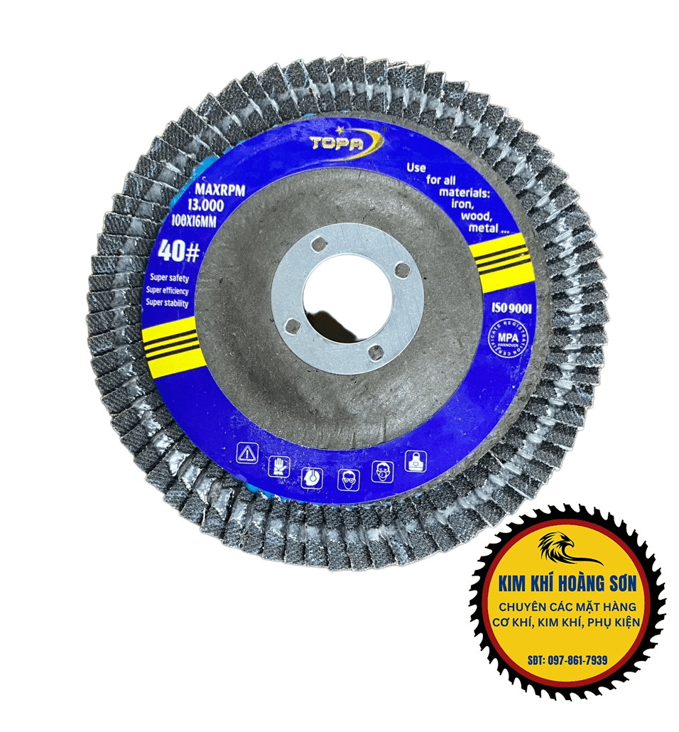 Đĩa nhám xếp TOPA chính hãng kích thước 100x16mm mài mòn, đánh bóng các mối hàn kim loại, gỗ đá
