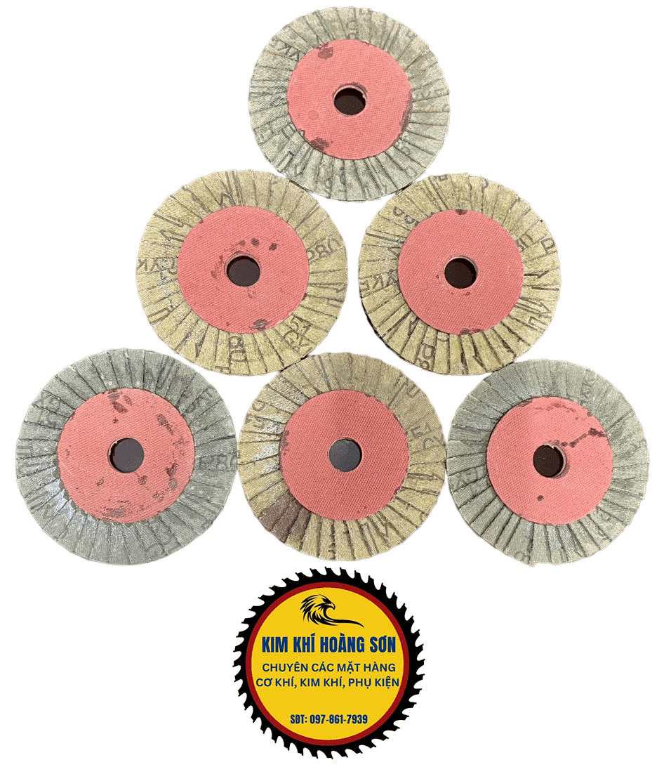 Combo 10 đĩa nhám xếp đường kính 100x16mm độ nhám 80-320 phù hợp đánh bóng thép gang chịu nhiệt tốt