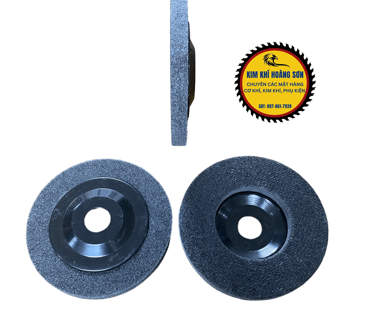 Bánh nỉ đánh bóng inox đường kính 125mm lỗ trục 22mm, đánh bóng kim loại, loại bỏ hạt nhám, nốt sần vết xước trên bề mặt