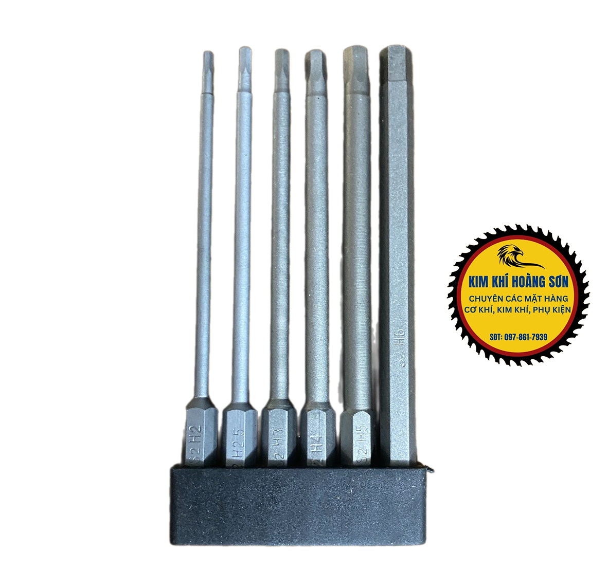 Bộ Mũi Lục Giác, Lục Bông (Bi), Hoa Thị, Vít Bake từ tính dài 65mm/100mm - Chuôi lục giác 6.35mm