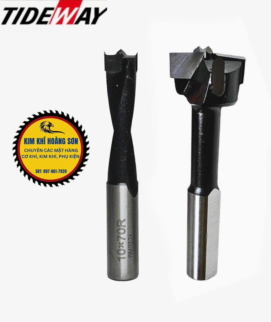 Mũi khoan gỗ TCT, Khoan dàn Tideway liên kết bản lề chốt gỗ ốc cam CNC Đen-R, Đỏ-L hợp kim cao cấp