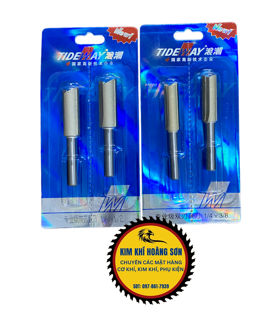 Mũi soi gỗ thẳng CNC lấy nền, Mũi phay gỗ TIDEWAY cốt bé 6.3mm sử dụng cho máy phay, máy cắt CNC