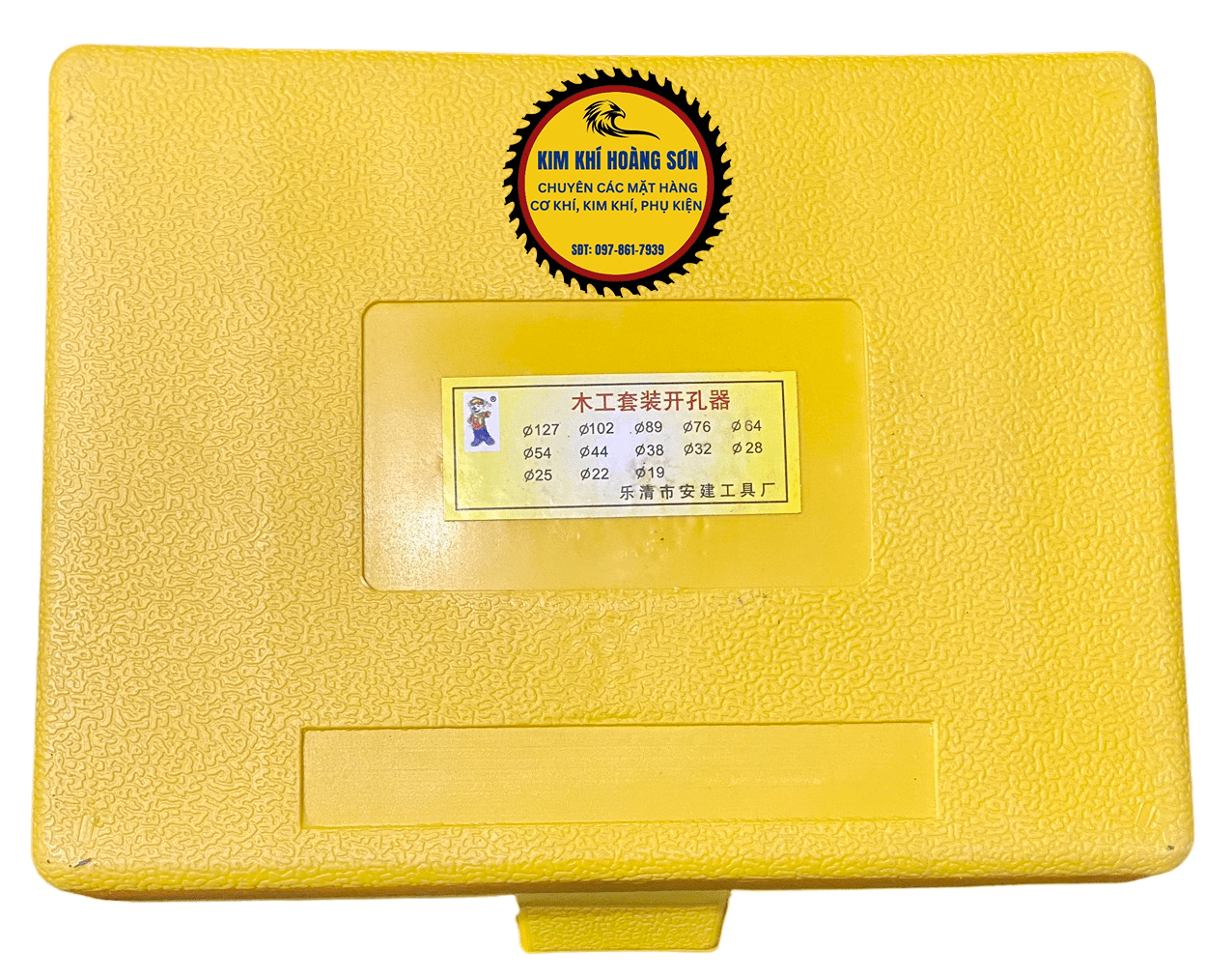 Bộ mũi khoan khoét lỗ tròn gỗ thạch cao, khoét trần cao cấp 16 chi tiết dùng trong thi công nội thất