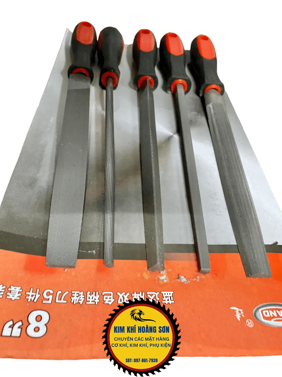 Bộ dũa 5 cây 200mm/8" LAND nhiều hình dạng có tay cầm nhựa chắc chắn hạn chế trơn trượt, đảm bảo an toàn, độ bền cao