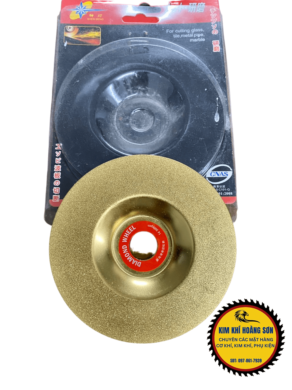 Đá mài kính đỏ, xanh FEIBAO đường kính 100mm, Lưỡi mài kim cương, đá, gạch lỗ trục 20mm đa năng