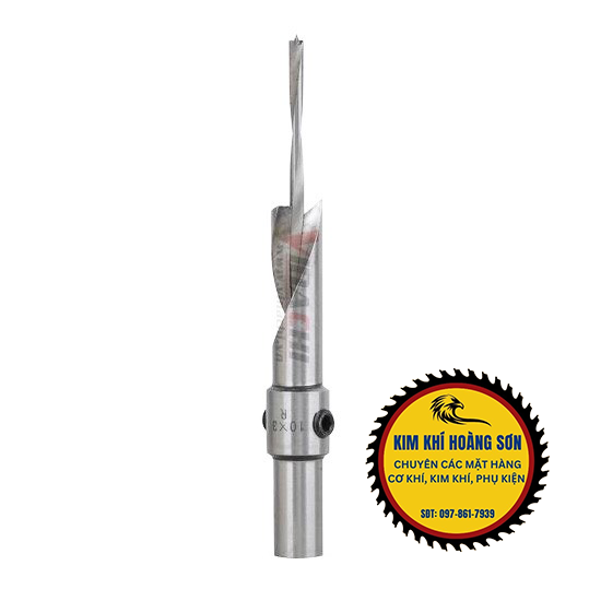 Mũi khoan gỗ 2 tầng có đầu nhọn định tâm chiều dài 70/100mm lắp máy khoan đầu kẹp chuôi 10mm