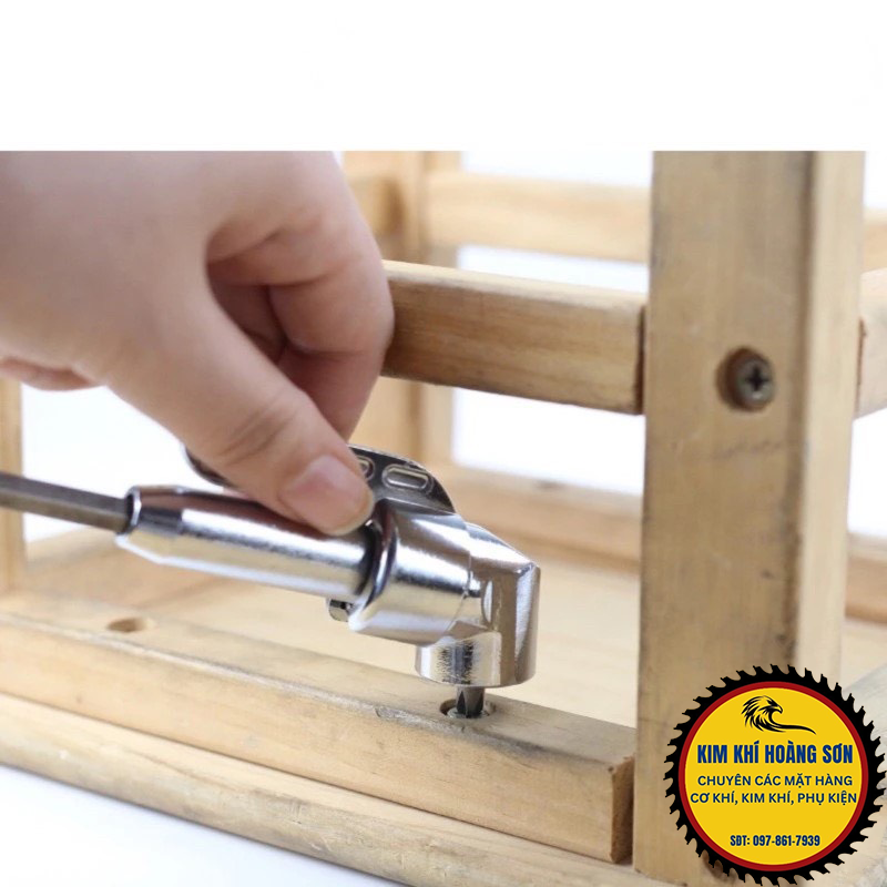 Đầu Chuyển Hướng Khoan Bắt Vít Góc Hẹp Chân Lục Giác 6.35mm Cho Máy Bắn Vít, Máy Khoan