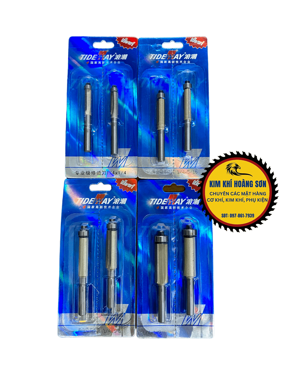 Mũi soi gỗ thẳng CNC lấy nền TIDEWAY phay gỗ cốt bé 6,3mm có bi sử dụng cho máy phay, máy cắt CNC