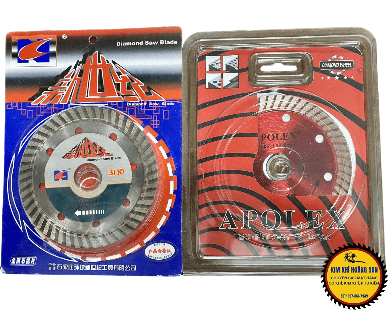 Lưỡi cắt gạch men sứ, kính cao cấp Apolex 105mm, Lưỡi cắt đa năng cao cấp, chịu nhiệt, mài mòn tốt chuyên dụng cắt đa marble