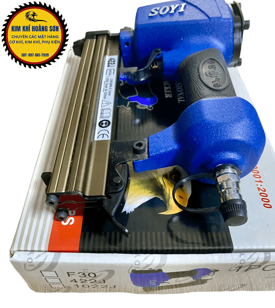 Súng bắn ghim gỗ chữ U SOYI 422J bằng hơi chuyên dụng, Súng bắn đinh chữ U chuyên dùng lắp ráp, sản xuất tủ, giày