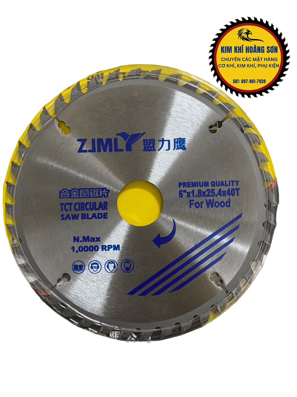 Lưỡi cắt gỗ hợp kim Zjmly 200mm - 2.0x25 - 40/60 răng, Cưa cắt gỗ hợp kim cao cấp chịu mài mòn, đường cắt sắc nét siêu mịn