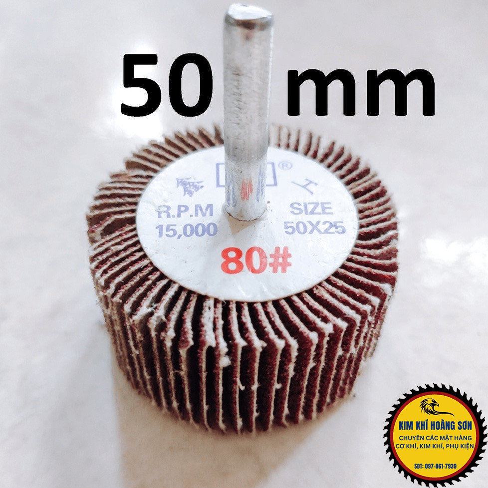 Nhám Trụ, Nhám Chuôi, Nhám Cà Rem Đường Kính Từ 20 Đến 60mm Chuôi 6mm Đánh Bóng Inox