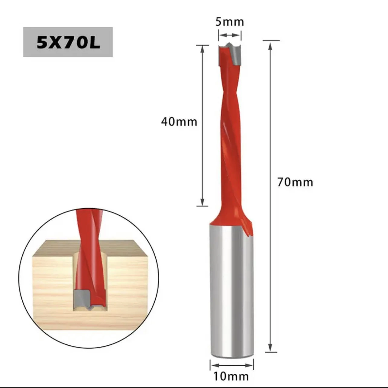 Mũi khoan gỗ TCT, Khoan dàn Tideway liên kết bản lề chốt gỗ ốc cam CNC Đen-R, Đỏ-L hợp kim cao cấp