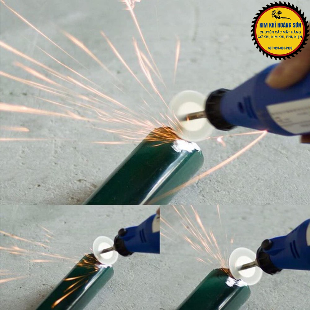 Bộ 10 Lưỡi Cắt Mini Đa Năng Đường Kính 30-60mm Kèm 2 Trục Gắn Máy - Chuyên Cắt Ngọc,Đá,Thủy Tinh,Gỗ,Nhựa,...