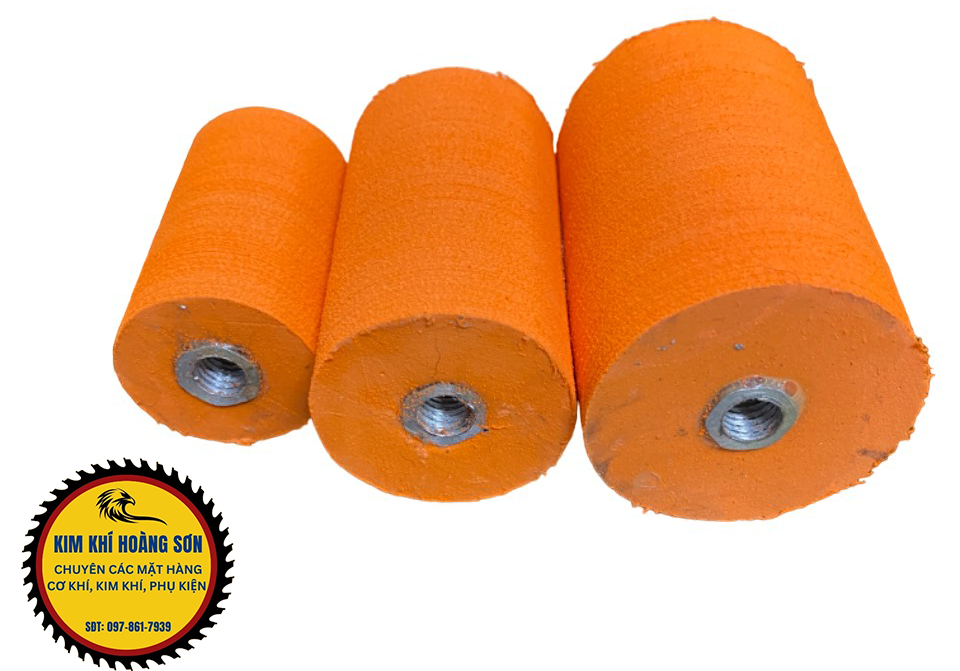 Trục lu cam gắn giấy nhám quả lu mút xốp size 35mm 45mm 55mm lỗ trục 10mm lắp máy cầm tay tiện lợi