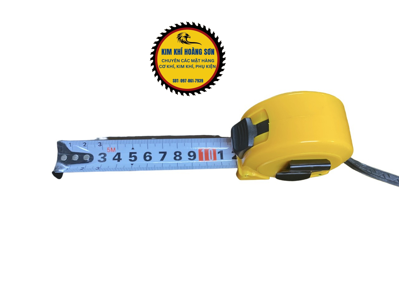 Thước mét, Thước kéo, Thước rút cao cấp, Thước lỗ ban phong thuỷ chiều dài 5m có dây đeo tiện lợi