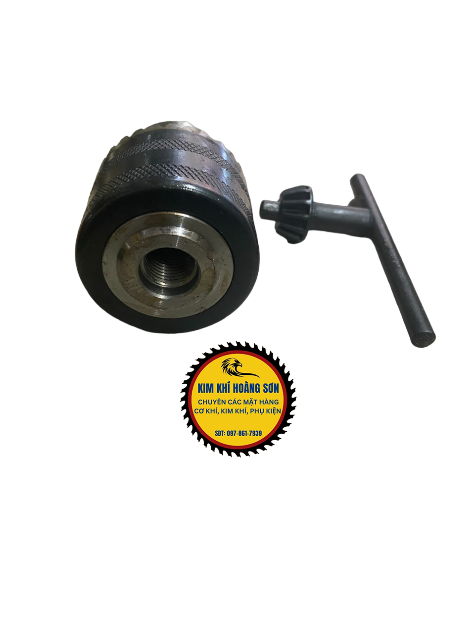 Đầu kẹp mũi khoan măng ranh ren 13mm kẹp mũi khoan đường kính từ 1.5mm đến 13mm, đầu vặn và đầu có trục nối, khóa đi kèm