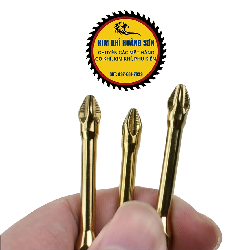 Mũi bắn vít S2 thiết kế chống trượt, từ tính cao, đầu 4 chấu PH2 chuôi lục giác, dài 65mm 90mm 150mm