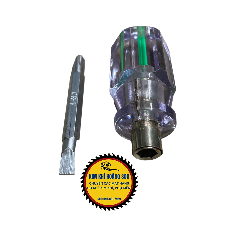 Tô Vít Ngắn Đảo Chiều 2 - 4 Cạnh Đa Năng Feibao Màu Xanh Kích Thước 6.3 x 38 mm Cho Vị trí Chật Hẹp Nhỏ Gọn