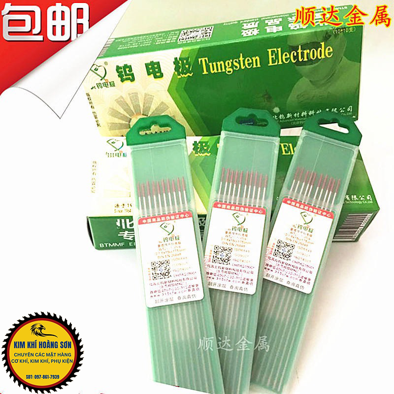Bộ 10 Kim hàn Tig lạnh đầu hàn đỏ Tungsten kích thước 1.6x150mm - 2.4x150mm chuyên hàn inox sắt thép