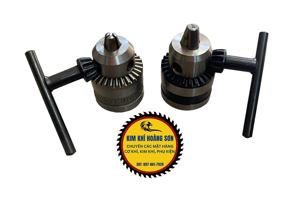 Đầu kẹp mũi khoan măng ranh chuôi ren - côn 6mm kẹp mũi khoan đường kính từ 0.6mm đến 6mm, có khóa mở đi kèm