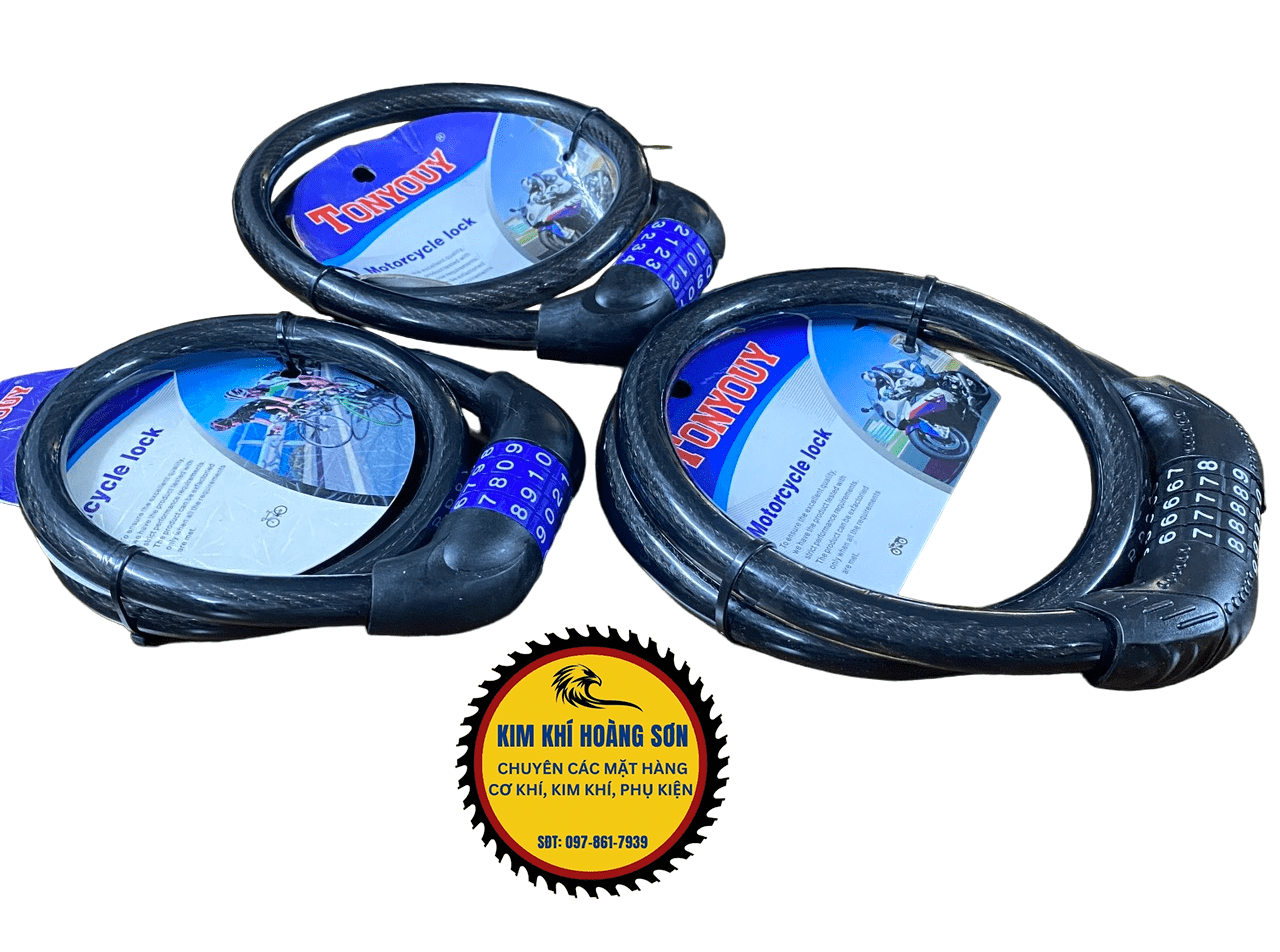 Khóa dây xe đạp mật khẩu 4 - 5 số Tonyouy khóa chống trộm xe đạp, xe máy, khóa cửa loại tốt (có thể đổi mã số)